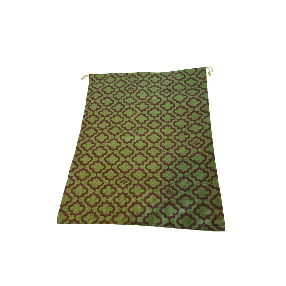 OrYANY 17x21 Drawstring Large Dust Bag Green Brown Quatrefoil Geometric Storage